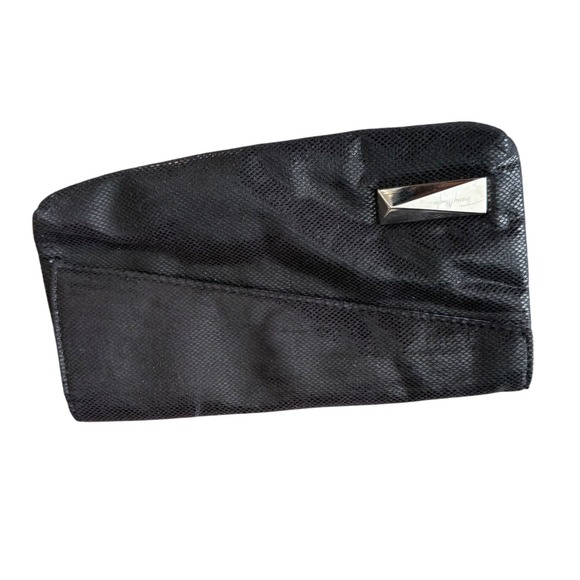 Thierry Mugler Handbags - Thierry Mugler Black Snake Embossed Clutch Wallet 8.5 Inch Length